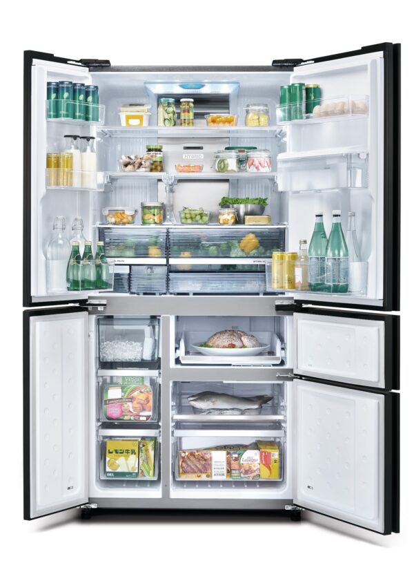 Sharp 5 Door Inverter Refrigerator SJ-FX660W-BK | 650 Liters - Black - Image 2
